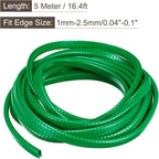 U Channel Edge Trim, 16.4ft Length Rubber Guard Seal Strip Edge Protector Fit for 1-2.5mm Edge, (15/64" W x 25/64" H) Green