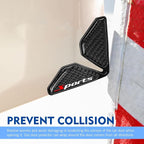 Car Door Corner Protector Edge Guards, Carbon Fiber Decorative Anti-scratch Anti-collision Buffer Pad, Embedded Self-adhesive Soft Protective Cover, for Most Cars (Black #Sports)