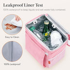 Car Trash Bin, 2 Gallon Leakproof Waterproof Vehicle Garbage Can with Lid & Tissue Holder, Car Interior Organizer for Front/Back/Console, Automotive Accessory, Pink