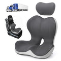 Truck Seat Cushion and Headrest 2-in-1 Set for Truck Driver, Lumbar Support Car Cushions for Long Haul Driving, Memory Foam for Semi Truck & Big Rig, Ergonomic Relief for Back & Sciatic Pain