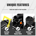 1.5 Ton Hydraulic Trolly Service/Floor Jack with Blow Mold Carrying Storage Case, Portable Car Floor Jack with Lifting Range 5.6 Inch -13 Inch, Black