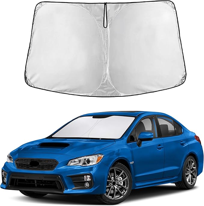 Windshield Sunshade Compatible for Subaru WRX STI 2015-2019 2020 2021, Sun Visor for Front Windshield & Window Sun Shade Cover, UV Heat Blocker & Protector, Car Accessories