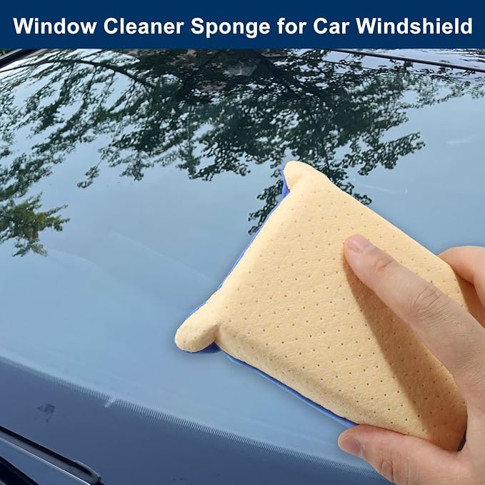 2pcs Windshield Defogger Sponge - Quick Anti-Fog & Non-Scratch Cleaning Tools for Car Windows & Mirrors, Blue