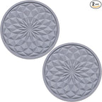 2 Pack Silicone Car Cup Holder Coaster – 2.75 Inch Non-Slip Drink Mat, Universal Fit for Most Vehicles – Cute & Functional Auto Accessories (Gray)