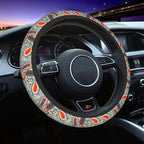70s Disco Shirt Paisley Steering Wheel Cover Car Accessories Cute for Women Girls Girly Universal 15 Inch Neoprene Auto Interior Decor Anti Slip Car Truck Protector