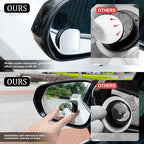 Blind Spot Car Mirror, Fan HD Glass Frameless Convex Side Mirror Blindspot, Reusable 360° Wide Angle Rear View Car Mirrors with Powerful Adjustable Suction Cup - Exterior Mirrors