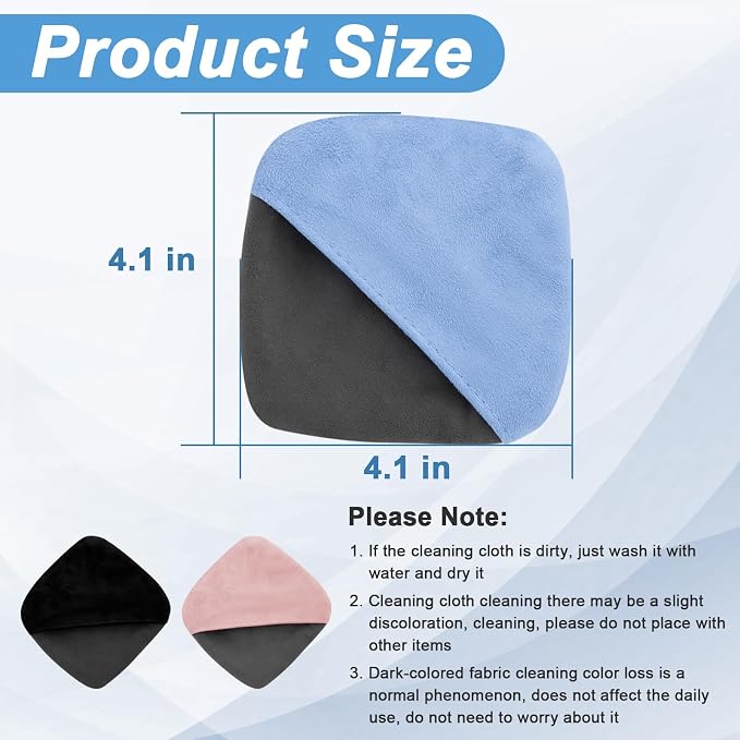 2PCS Car Screen Cleaner, 4.1''×4.1'' Microfiber Dashboard Wipes, Square Microfiber Cloth, Automotive Display Wipes,Vehicle Screen Cleaner Tool for Dashboard Display, Car Interior Tool (Blue)