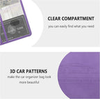 Car Registration and Insurance Holder,PU Leather Car Glove Box Organizer Car Document Holder for ID,Driver's License,Universal Car Organizer Car Accessories for Women/Men