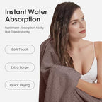 Microfiber Bath Towels, Oversized, Ultra Soft, Super Absorbent and Fast Drying, No Fading Large Bathroom Towel Set for Sport, Travel, Fitness (Coral Fleece - Chocolate, 30 in x 60 in)