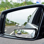2 PCS Blind Spot Mirror, Rectangular Framed Curved Wide-angle Rearview Mirror, HD Anti-glare Parking Accessory with Adjustable Bracket, Truck Accessories for Men (Black)