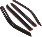 Outside Mount Window Vent Visors Rain Guards Compatible with Dodge Nitro 2007-2011 | Side Window Wind Deflectors Rain Shields | Smoke Tinted, 4 Pcs Set, DGWV-123