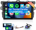 [8 CORE 6G+128G] for Toyota Corolla 2009-2013 Car Radio with Wireless Carplay/Android Auto, 9 Inch Android 15 IPS Touch Screen Car Stereo, Bluetooth, GPS Navi, WiFi, SWC, DSP + Backup Camera