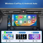 Single DIN Car Stereo Radio with Wireless Apple CarPlay & Android Auto, 6.8" IPS 1280x600 Touchscreen, Car Bluetooth 5.2, FM Radio, Backup Camera, Dual USB, EQ Audio, 180W Subwoofer Car Audio Receiver