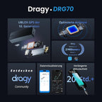 New GPS Based Performance Meter, up to 25Hz GPS Laptimer, Upgraded UBLOX 10th Gen High Performance GPS Module, Trusted by Million Users, USB-C Charging Port (DRG70-C)