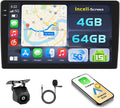 [4+64G] Android 15 Carplay Stereo Double Din, 9'' in-Cell Touch Screen Radio Wireless Carplay Android Auto 5G WiFi Car Stereo Bluetooth 5.0 Mirror Link GPS SWC FM/RDS/EQ, AHD Backup Camera+Mic | Wireless Carplay Android Auto, Bluetooth GPS Mirro...