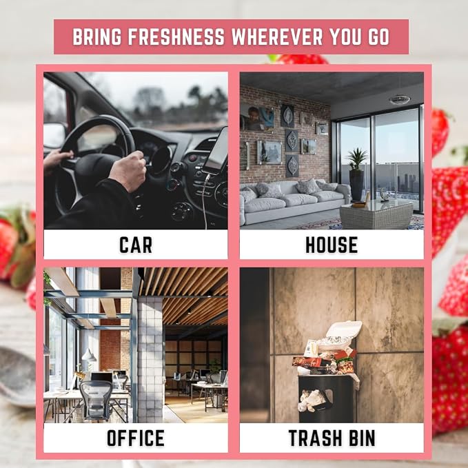 Wonder Wafers 250 Count Strawnilla Unwrapped Automobile Professional Use Air Fresheners Car and Truck Detail