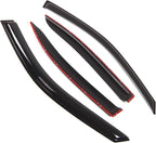 Outside Mount Window Vent Visors Rain Guards Compatible with Hyundai Elantra 2001-2006 | Side Window Wind Deflectors Rain Shields | Smoke Tinted, 4 Pcs Set, DGWV-252