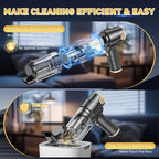 Handheld Car Vacuum Cleaner, 16000PA Air Duster & Vacuum Cleaner, 120W High Power Hand Held Vacuum Cordless, Portable Vacuum Rechargeable with Multi-Nozzles & LED Light for Car, Home, Pet, Office