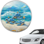 Beach Sea Turtle Steering Wheel Cover Sun Shade Aluminum Foil Auto Interior Protector Block UV Rays Cool in Summer,Vehicle Accessories Universal for Women Men