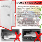 Registration and Insurance Card Holder - Car Organizer - White | Vehicle Glove Box Document Organizer, Auto Essential Paperwork Holder for Contact Information Cards, Interior Car Accessories
