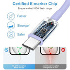 10FT Car Carplay Cable for iPhone 17 16 15 Cable USB to USB C Cable[Apple MFi Certified] USB C Carplay Cord,iPhone 17 Charger Cord,iPhone 16 Car Charger,USB to Type C Cable Car Charging Cable(Purple