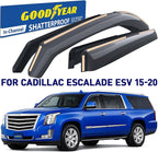 Goodyear Shatterproof in-Channel Window Deflectors for Cadillac Escalade ESV 2015-2020, Rain Guards, Window Visors for Cars, Vent Deflector, Car Accessories, 4 pcs - GY007993