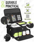 Fathers Day Dad Gifts for Men，Odor-Absorbing 2-Layer Large Golf Trunk Organizer with Activated Carbon Fabric - Water-Resistant Golf Shoe Bag for Shoes Balls Tees Clothes Gloves Golf Accessories