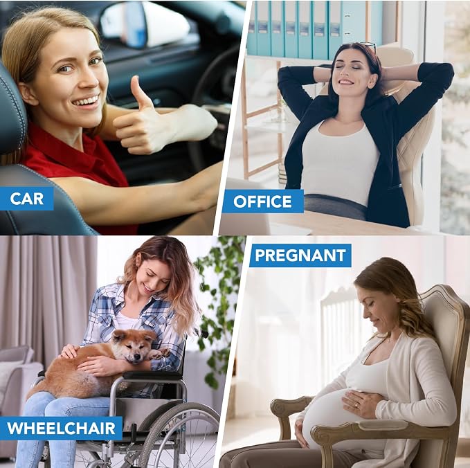 Lumbar Support Pillow for Car, Car Seat Back Support for Driving | Memory Foam Car Lumbar Support for Driving Seat, Car Back Cushion, Adjustable Straps, Lower Back Pillow, Dark Grey