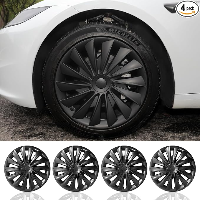Wheel Cover for Tesla Model 3 Highland (2023-2025) Hubcaps 18 inch Hubcaps 4PCS Wheel Rim Cover Full Rims Cover ABS Hubcap for Tesla Model 3 Accessories