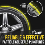Tire Repair Sealant 450ml UNIBOTTLE - Tire Sealant for Car Tire Repair, Flat Tire Repair Kit Alternative, Works with Any Tire Compressor, Emergency Tire Puncture Repair, TPMS Safe