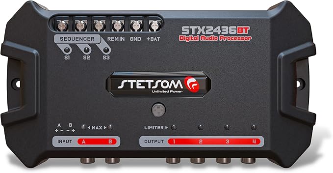 STX 2436 Bluetooth DSP PRO - Digital Signal Processor, DSP PRO, Equalizer, Exclusive APP, Band Graphic, High Precision Crossover, Filters, Voltmeter, Limiter, Digital Audio Processor