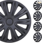 4-Pack 16 Inches Wheel Rim Cover Hubcaps,Redesign Fashion Style Replacement Hubcaps,Car Truck SUV Hub Accessories, Matte Black
