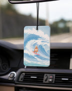 Blue Coastal Car Air Freshener 4 Pcs Coconut Scented, Ocean Surfer Martini Beach Car Accessories Mirror Decor for Women, Girly Beachy Hanging Air Freshener for Cars Closet Drawer Books