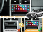 Single Din Car Stereo – Dual Knob Touchscreen Radio with Wireless Apple CarPlay & Android Auto Upgrade Your Classic Car with Easy Installation, Backup Camera Ready, Bluetooth, GPS, FM/AM, USB, EQ