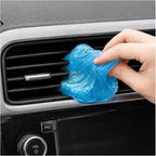 Car Cleaning Gels, Reusable Dashboard Dust Removal Slime Auto Detail Cleaner, Universal Cleaning Putty Air Vent Dusting Mud Fits for Vehicles Keyboards Laptops Keys (Blue)