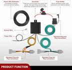 4 Pin Trailer Wiring Harness Kit 56459 Vehicle Standard 4 Way Connector Custom for 2021 2022 2023 2024 2025 Nissan Rogue Simple Fit Tow Hitch Harness
