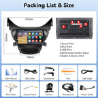 Car Stereo for Hyundai Elantra 2012-2013 9 Inch Car Radio with Bluetooth FM/RDS Carplay Android Auto Mirror Link SWC Backup Camera