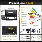for Honda Civic 2006-2011 Radio with Premium Audio System - 10.1 Inch Touch Screen for Civic Stereo with Wireless Carplay/Android Auto/Mirrorlink/Bluetooth/GPS/SWC/FM + MIC + Backup Camera - 2+32GB