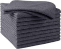 Grey Microfiber Cleaning Cloths, 10 Pack Microfiber Towels for Cars, Lint & Scratch-Free Cleaning Rags for House, Kitchen and Car 11.5 x 11.5 inch