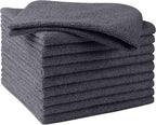 Grey Microfiber Cleaning Cloths, 10 Pack Microfiber Towels for Cars, Lint & Scratch-Free Cleaning Rags for House, Kitchen and Car 11.5 x 11.5 inch