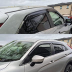 Window Visors Rain Guards for Mitsubishi Eclipse Cross 2018-2026 | Window Deflectors, Vent Visor, Sun Shades, Window Shields, Dark Smoke, Car Accessories