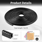 16.4Ft (5M) Car Door Edge Guard, No Glue Car Door Entry Guard Protective Strip, Rubber Edge Trim Car Door Protector, Applicable to Car, Truck, SUV and ATV, Car Exterior Accessories（Black）