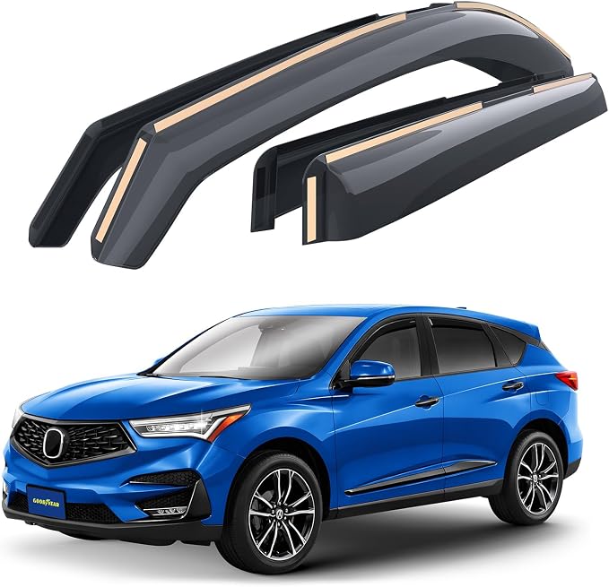 Goodyear Shatterproof in-Channel Window Deflectors for Acura RDX 2019-2026, Rain Guards, Window Visors for Cars, Vent Deflector, Car Accessories, 4 pcs - GY008177