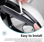 2PCS Car Blind Spot Mirrors, 2-in-1 Car Rearview Eyebrows with 360 Degrees Adjustable Blind Spot Mirror, Self-adhesive Anti Rain Accessories, Enhances Visibility Safety (Black)
