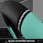 Leather Steering Wheel Cover - Made with PVC Leather - Anti-Slip, Universal Fit 14 1/2 inches to 15 inches - Mint