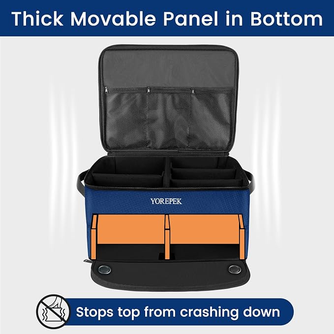 2 Layer Golf Trunk Organizer, Golf Gifts for Men with Separate Ventilated Compartment for 2 Pair Shoes, Waterproof Car Trunk Locker for Balls, Tees, Clothes, Gloves, Gifts for Golfers