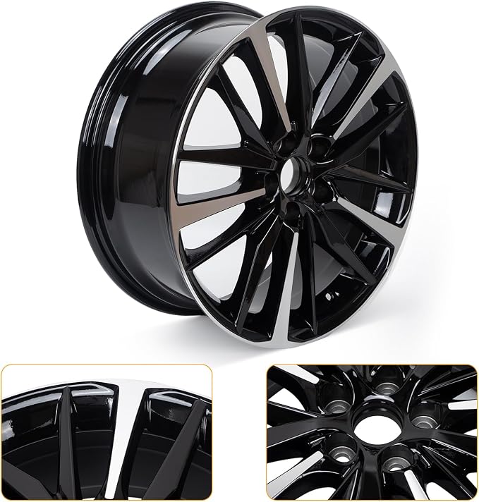 New 19x8" 19 Inch Aluminum Alloy Wheel Rim for Toyota Camry 2018-2022, OEM Design, Alloy Replacement Wheel, Super Duty Car Rims Replacement | Direct Fit - OE Stock Specs, Gloss Black