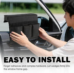 Leather Car Window Armrest,2026 Upgraded Car Armrest Storage Box for Window with Multiple Pockets to Relieve Arm Fatigue,Universal Cars Door Armrests Pad for Long Drives