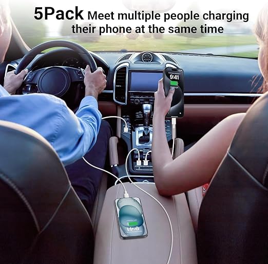 Car CarPlay Cable for iPhone 17, 16, 15 USB C Charger Cord, 5-Pack 3FT x 3 + 6FT x 2 USB A to USB C Charging Cable for Apple iPhone 17/17 Pro/Air/16e/16/15 Pro Max/Plus Cord, for iPad Pro/Air