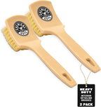 Induro 7 Heavy Duty Nifty Carpet & Upholstery Detailing Brush 2 Pack – Deep Cleaning Brushes for Fabric, Carpet, and Upholstery - for Automotive, RV, and Home Interior Detailing